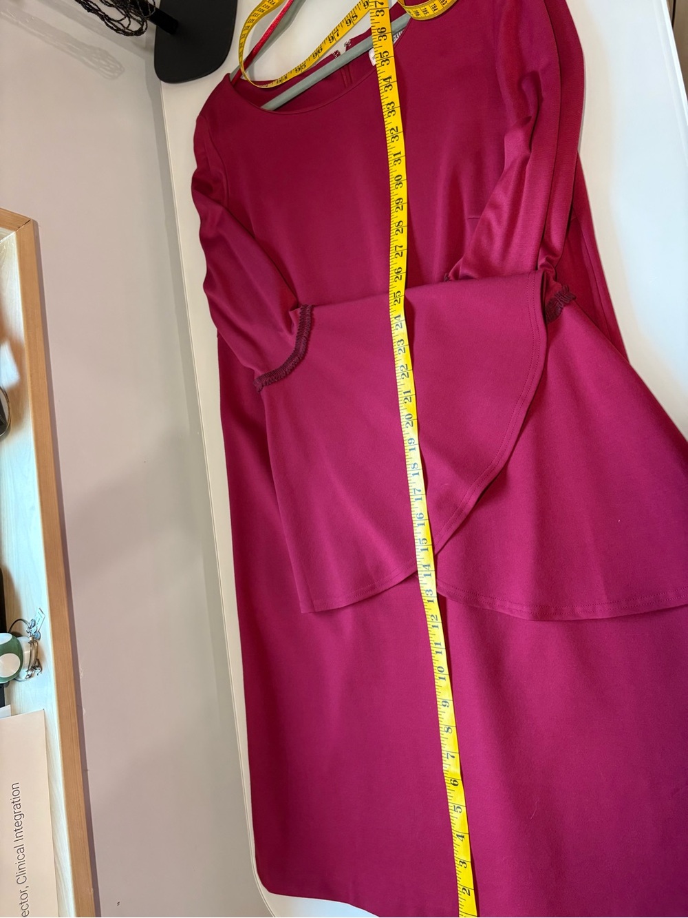 Nanette Lepore Raspberry Long-Sleeve Bell-Sleeve Dress